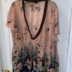 Sheer peplum shirt size 28/30